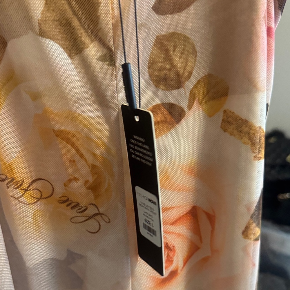 Floral Maxi Dress - Pink and Cream - Picture 2 of 5